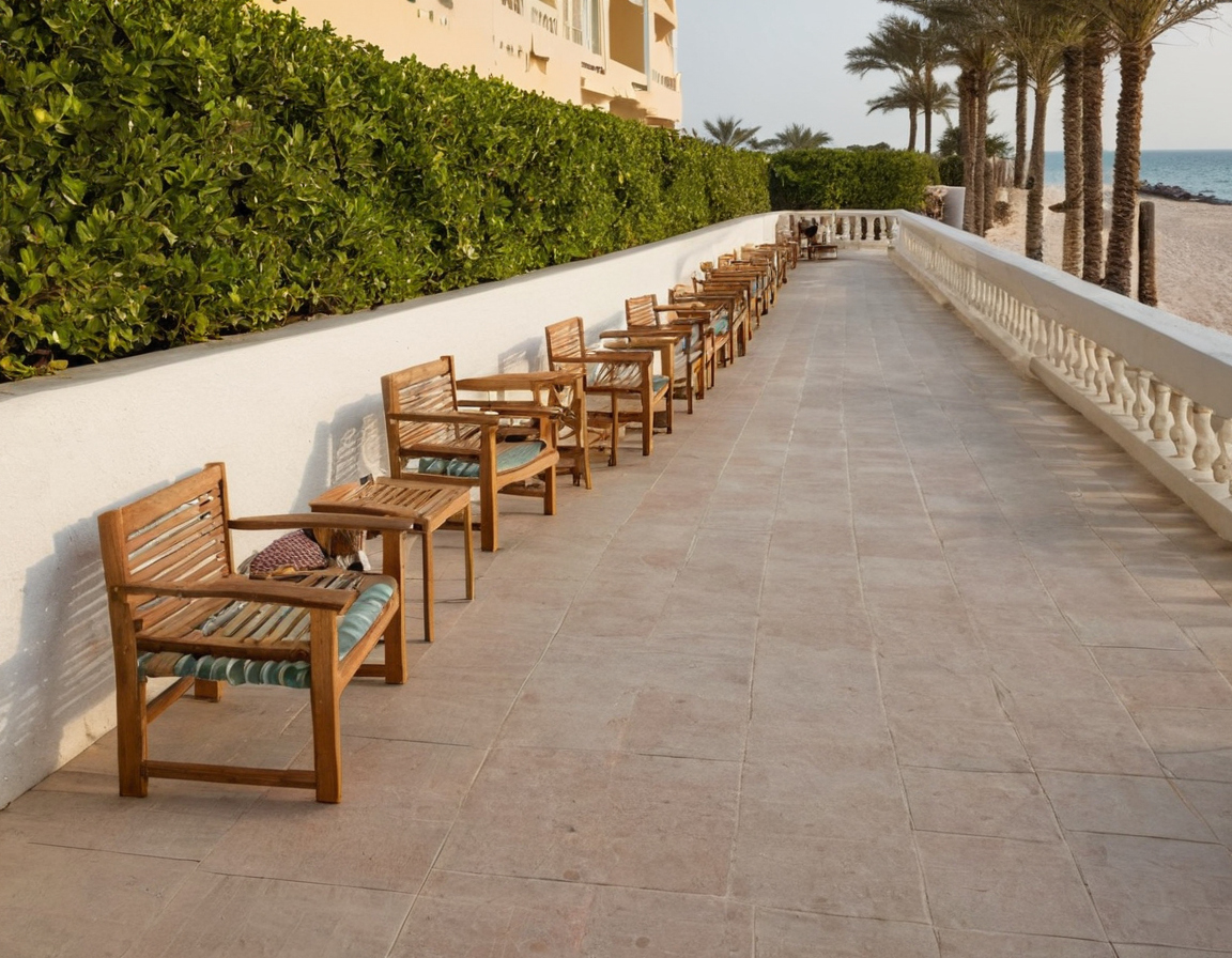 Car-free Al Marjan Island guide visual for What are the best balcony furniture, fabric, and timber alternatives for salt air